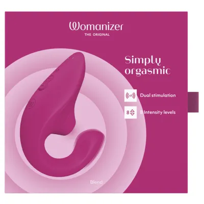 Rabbit vibrátor s tlakovým stimulátorem klitorisu Womanizer Blend, zářivě růžový - obrázek 14