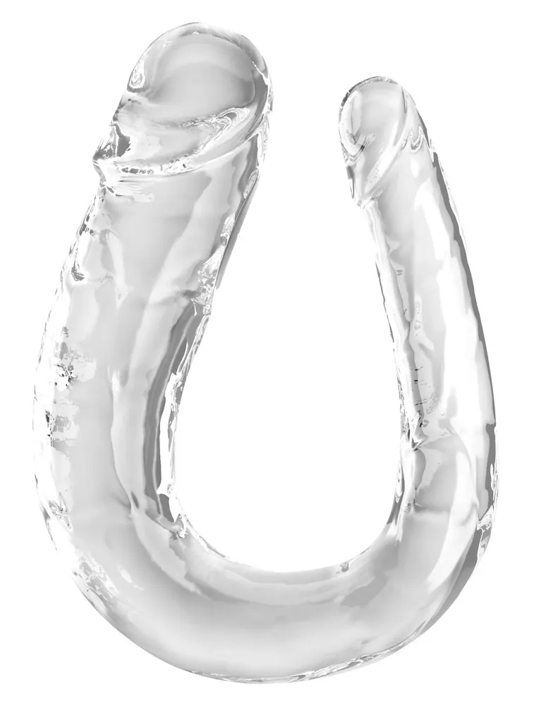 Oboustranné dildo King Cock Clear Double Trouble, 44 cm, průhledné - obrázek 2