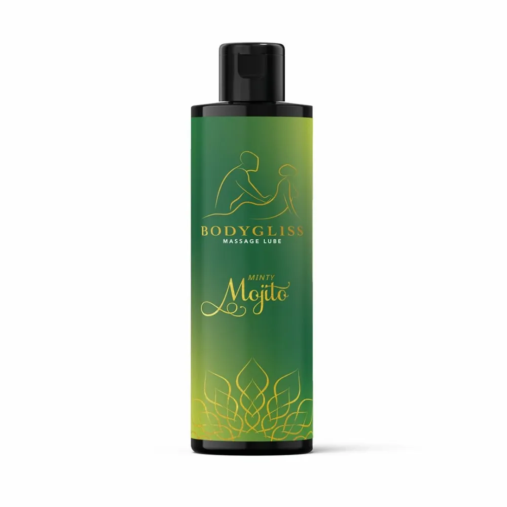 Masážní a lubrikační olej BodyGliss Minty Mojito, na silikonové bázi, 150 ml - obrázek 10