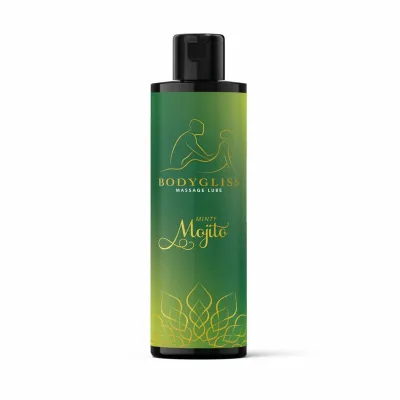 Masážní a lubrikační olej BodyGliss Minty Mojito, na silikonové bázi, 150 ml - obrázek 10