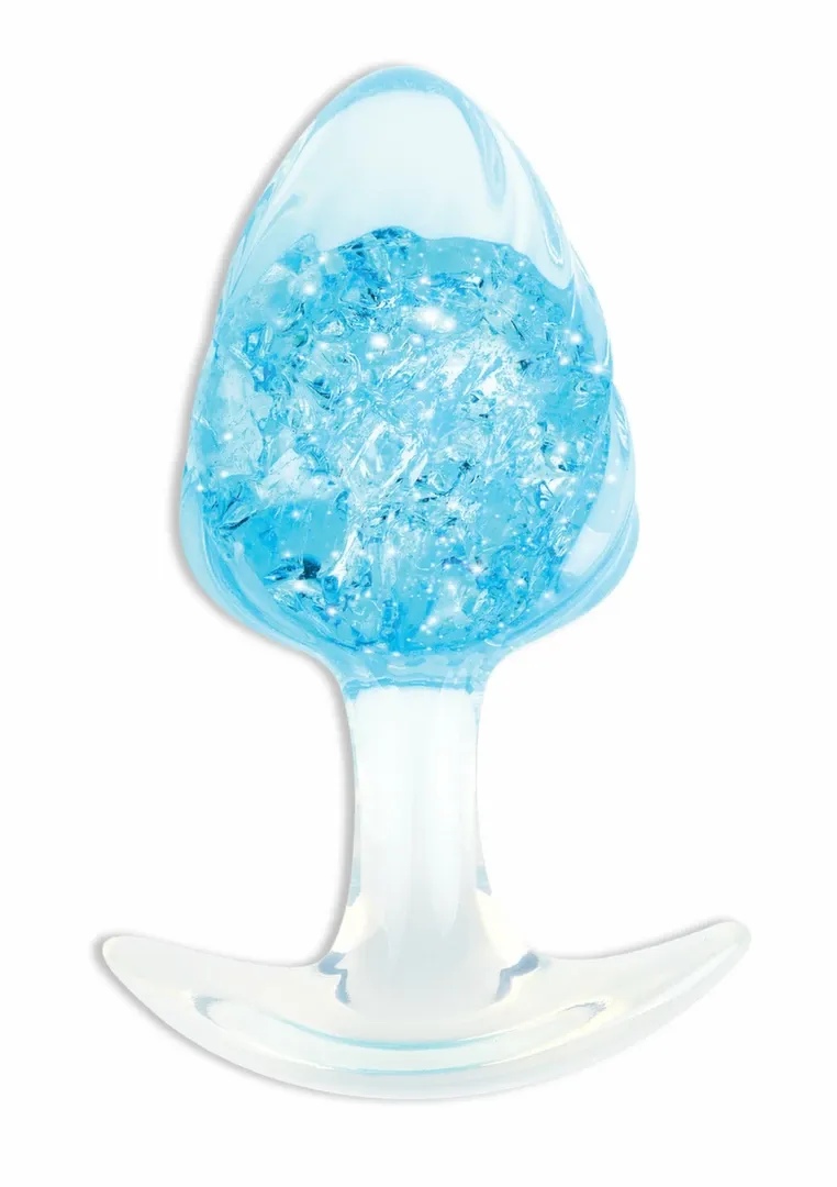 Silikonový anální kolík ToyJoy Crystal Large s krystalem, černý, 10,5 cm