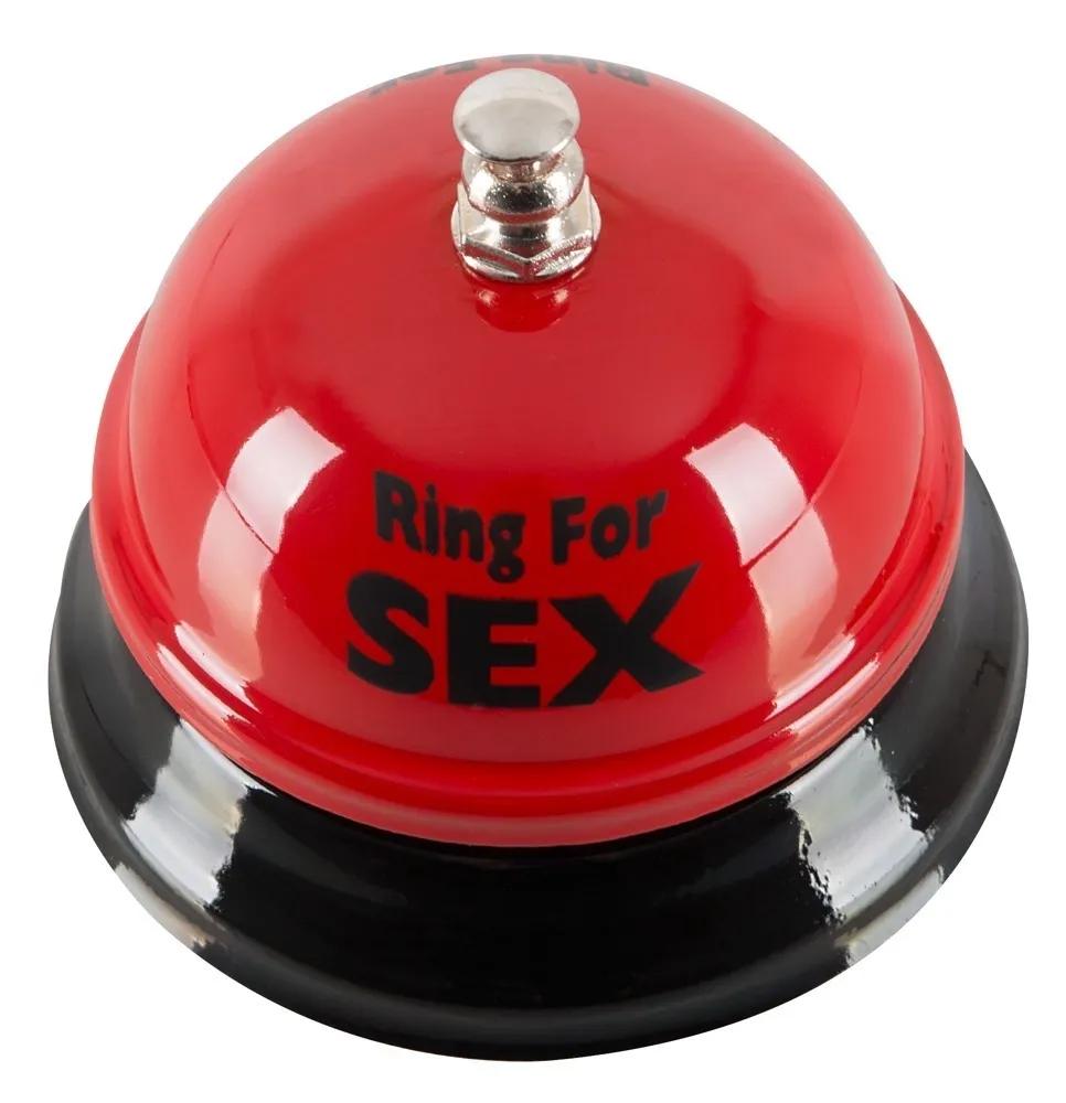 Stolní zvonek You2Toys Ring for Fun, kovový, červený, 8 cm - obrázek 3