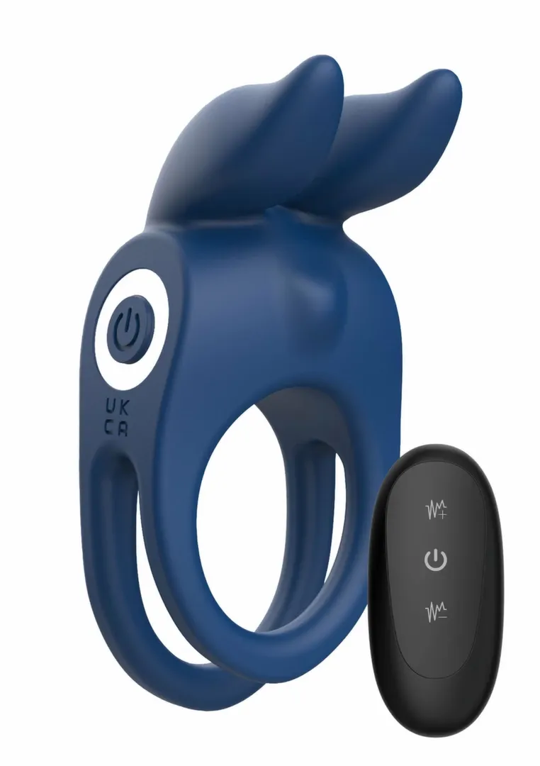 Vibrační erekční kroužek Playhouse Fierce Rabbit Ring s dálkovým ovládáním, černý - obrázek 8