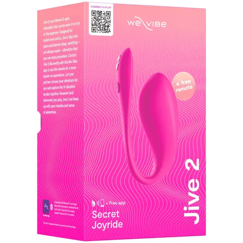 Nositelné vibrační vajíčko We-Vibe Jive 2 s ovladačem a aplikací, zářivě růžové - obrázek 16