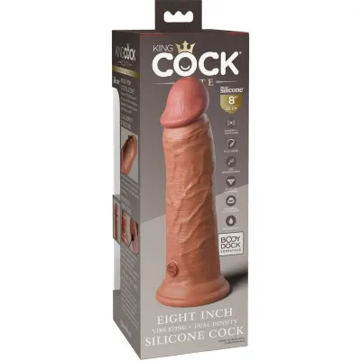 Realistický vibrátor King Cock Elite s přísavkou, nabíjecí, 20,3 cm, karamelový - obrázek 6
