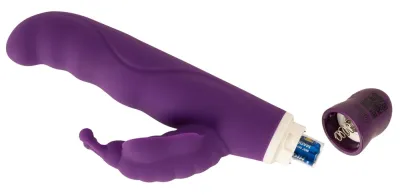 Smile G-Butterfly silikonový vibrátor na bod G s motýlkem fialový 15,5 cm - obrázek 7