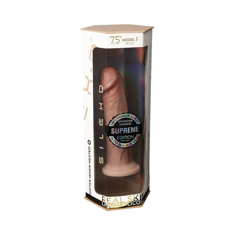 Realistické dildo SilexD Premium Model 2, 7,5", dual density silikon, 19 cm - obrázek 6