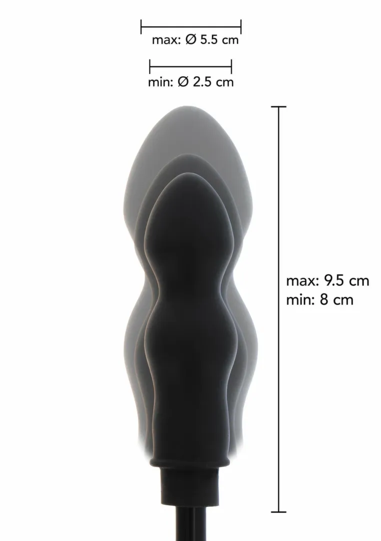 Nafukovací dildo Hidden Desire Extreme Inflatable Dong Starter, silikon, černé - obrázek 2
