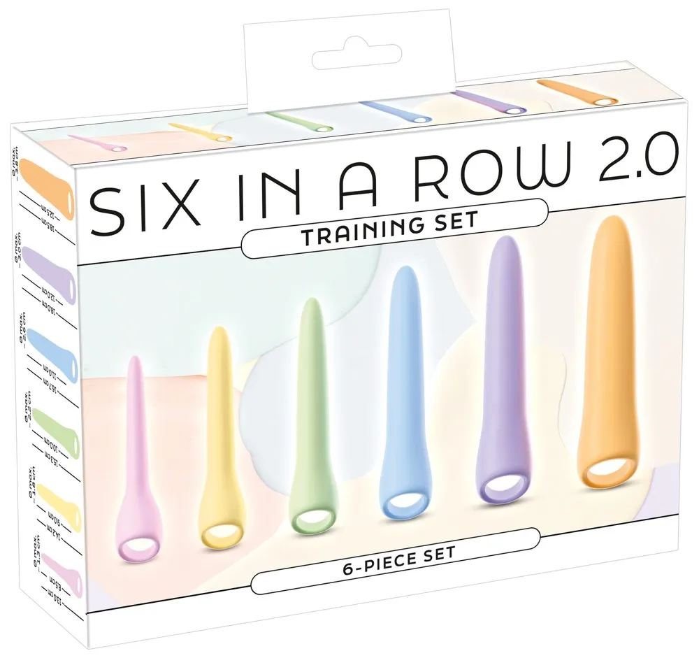 Sada silikonových dilatátorů You2Toys Six in a Row Training Set 2.0, 6 ks, pastelové