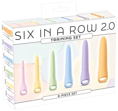 Sada silikonových dilatátorů You2Toys Six in a Row Training Set 2.0, 6 ks, pastelové