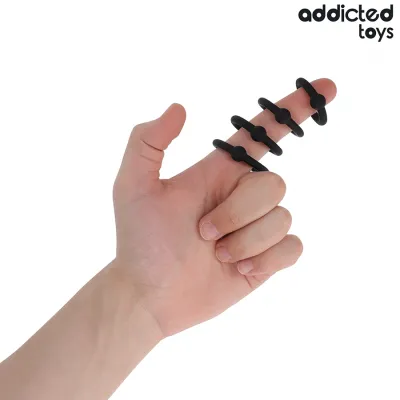 Sada 4 silikonových erekčních kroužků Addicted Toys, černá - obrázek 2
