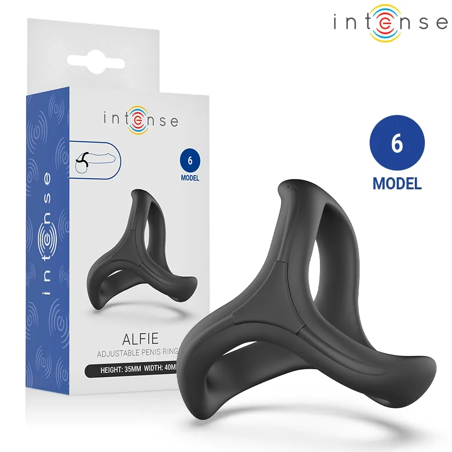Nastavitelný trojitý erekční kroužek INTENSE Alfie, model 6