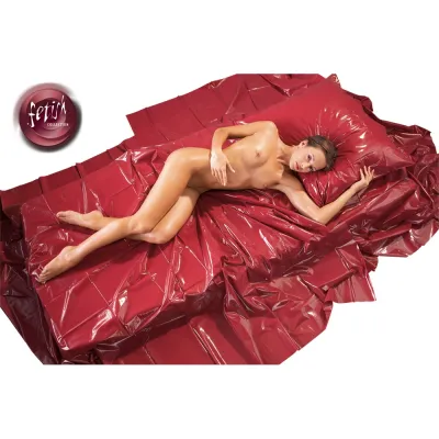 Vinylové prostěradlo You2Toys, lesklé, 200 x 230 cm, vínově červené - obrázek 6