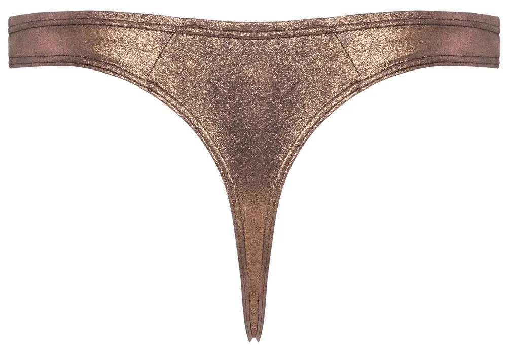 Pánská tanga Svenjoyment, bronzová třpytivá, XL - obrázek 5