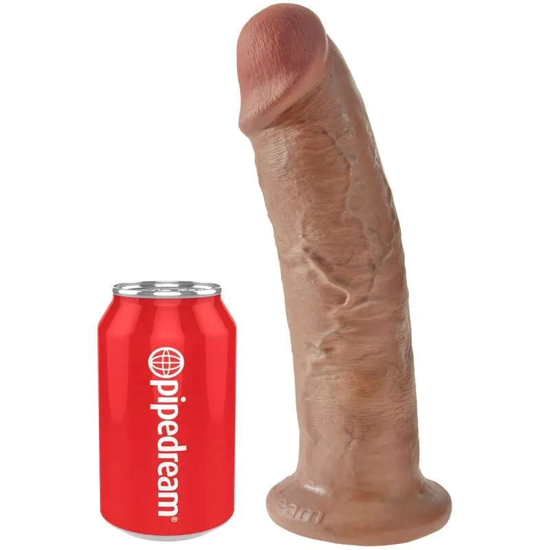 Realistické dildo King Cock s přísavkou, 24 cm, karamelové