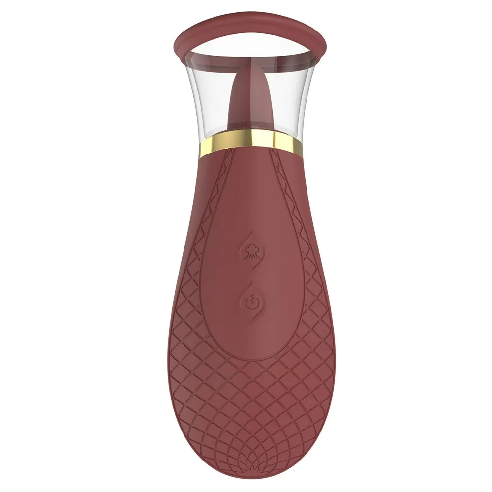 Tlakový stimulátor klitorisu s jazýčkem Dream Toys Romance Roxy, vínově červený - obrázek 3