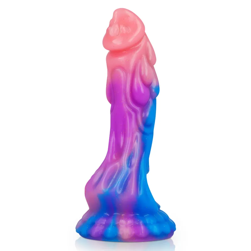 Silikonové dildo s přísavkou EPIC Ashtar, mimozemská postava, 18 cm, šedé