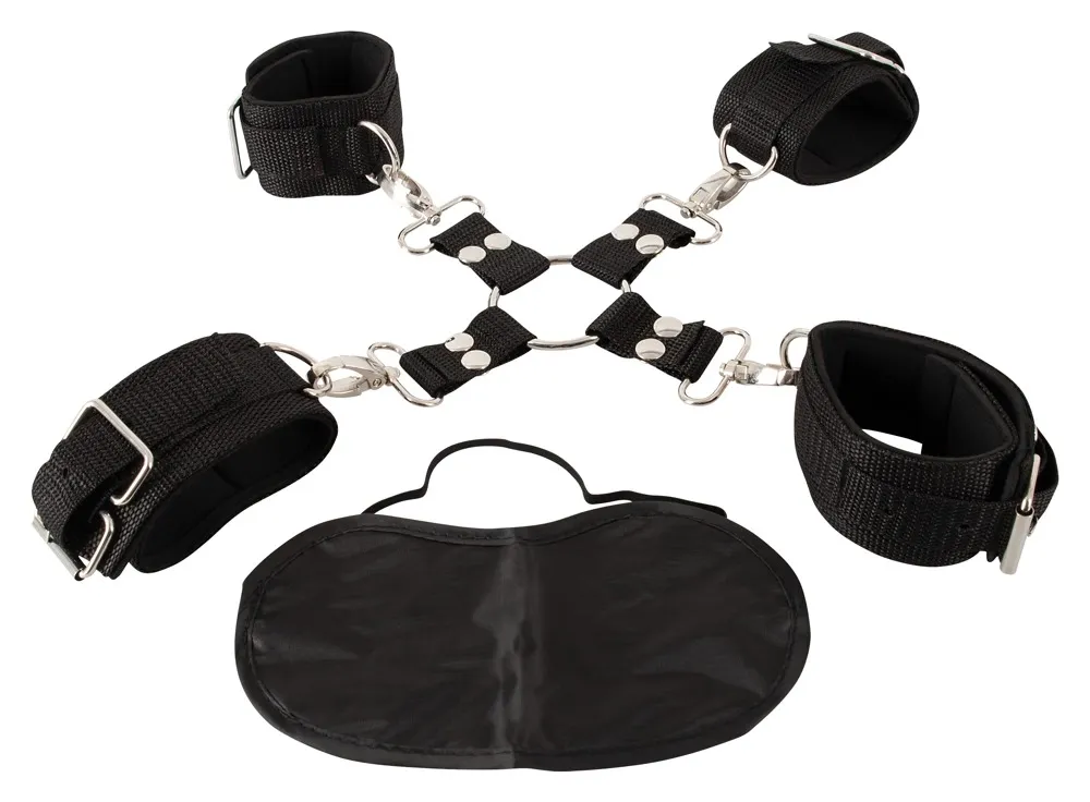 Pouta na ruce a nohy Fetish Fantasy Series Heavy-Duty Hogtie Kit, černá - obrázek 5