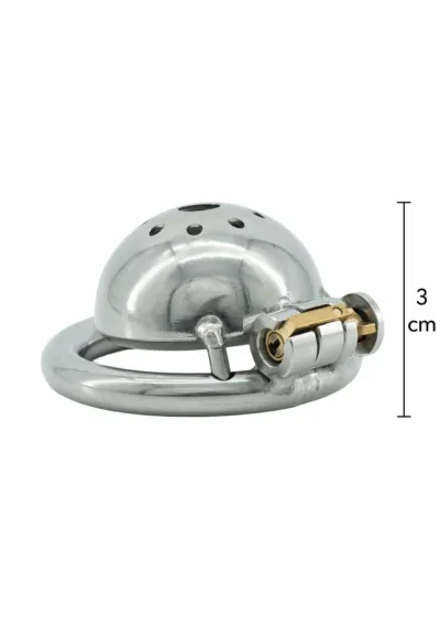 Ocelová klec cudnosti Hidden Desire Stainless Vault X-Short, 40 mm, stříbrná - obrázek 4