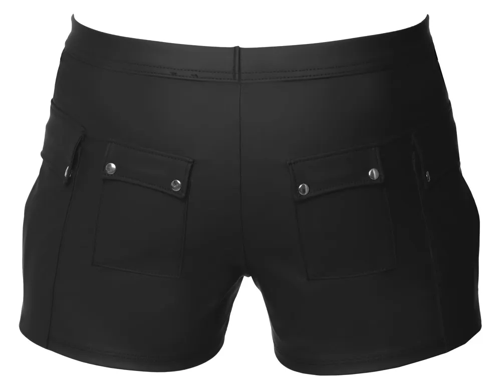Pánské šortky Svenjoyment v pracovním stylu, kapsy a patentky, matné černé, 2XL - obrázek 7