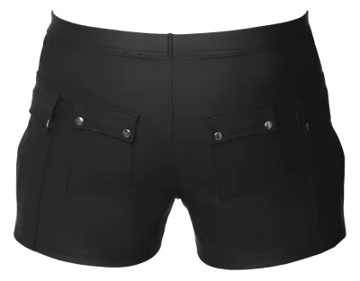 Pánské šortky Svenjoyment v pracovním stylu, kapsy a patentky, matné černé, 2XL - obrázek 7