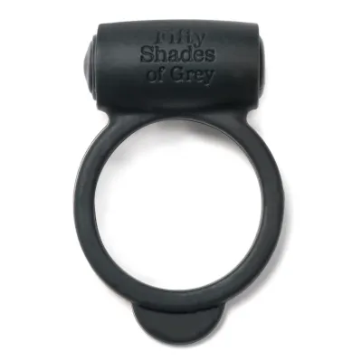 Vibrační erekční kroužek Fifty Shades of Grey Yours and Mine, silikonový, černý