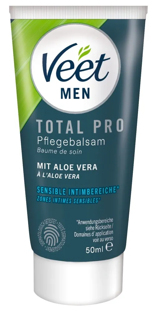 Sada pro depilaci intimních partií Veet Men TOTAL PRO s aloe vera, 2 ks - obrázek 4
