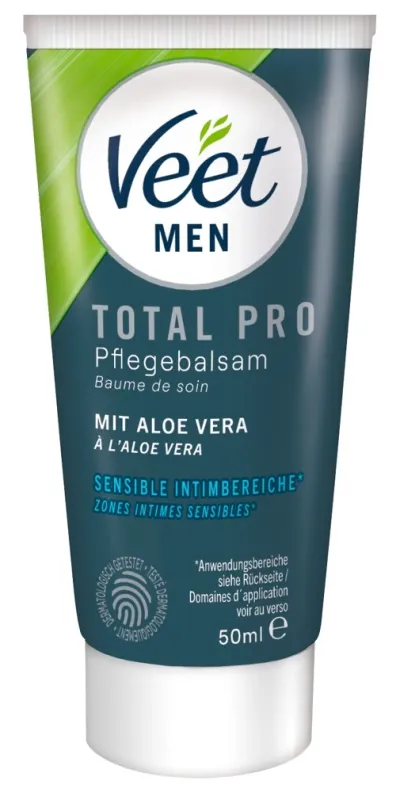 Sada pro depilaci intimních partií Veet Men TOTAL PRO s aloe vera, 2 ks - obrázek 4