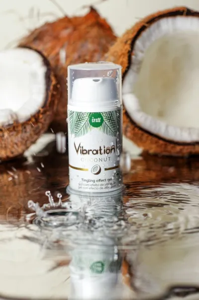 Veganský vibrační stimulační gel INTT Vibration, kokos, 15 ml - obrázek 4