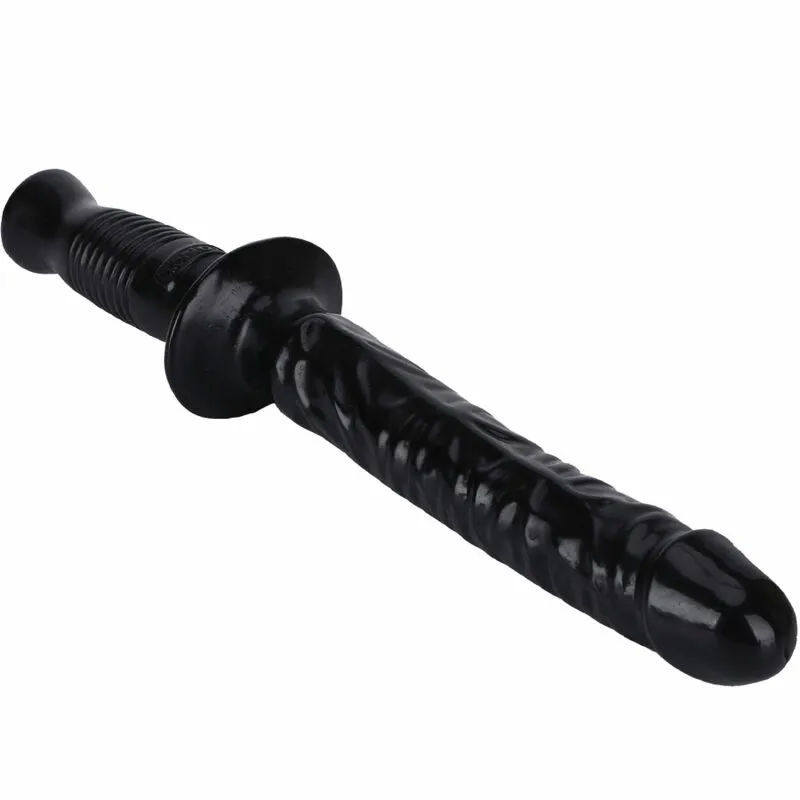 Dildo s rukojetí Get Real The Manhandler, 38 cm, černé - obrázek 4