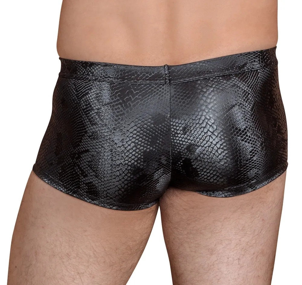 Pánské boxerky NEK s hadím vzorem, matně lesklé, pružné, černé, S - obrázek 5