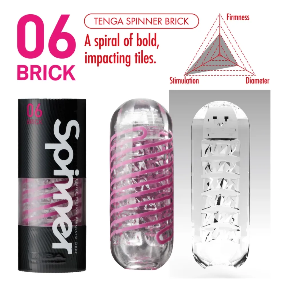 Masturbátor Tenga Spinner 06 Brick se spirálovou strukturou - obrázek 4