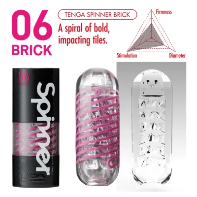 Masturbátor Tenga Spinner 06 Brick se spirálovou strukturou - obrázek 4