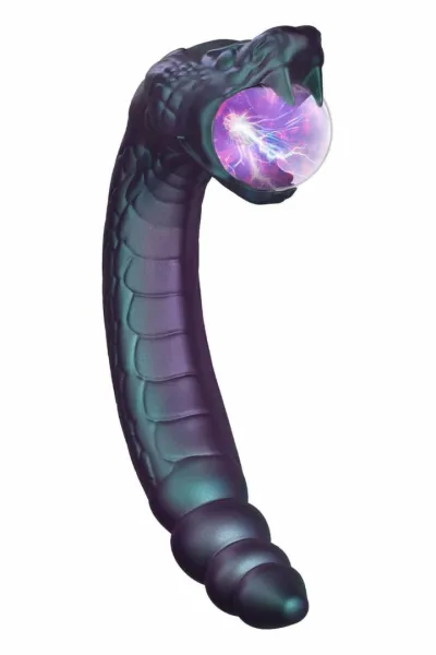Vibrátor Temptasia Rattle Snake se svítící plazmovou koulí, ohebný, 35 cm - obrázek 2