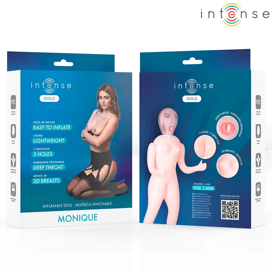 Nafukovací panna Intense Dolls Monique se třemi otvory - obrázek 4