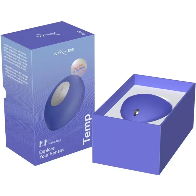 Hřejivý a chladivý vibrátor We-Vibe Temp, levandulově modrý - obrázek 15