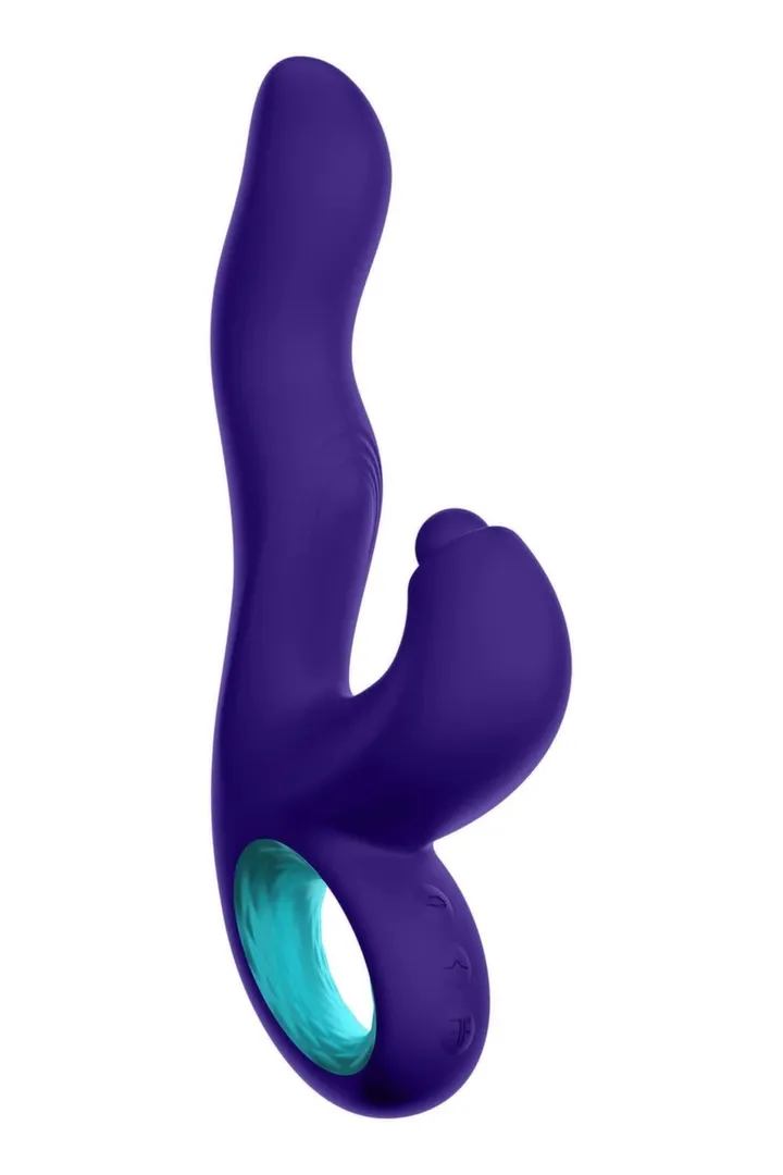 Rabbit vibrátor FemmeFunn Klio s poklepáváním, nabíjecí, tmavě fialový, 21,3 cm - obrázek 3