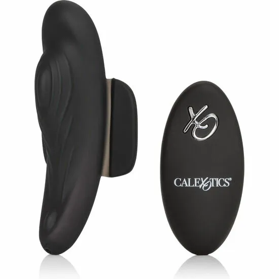 Vibrátor do kalhotek CalExotics XO Remote Lock N Play s dálkovým ovládáním, fialový