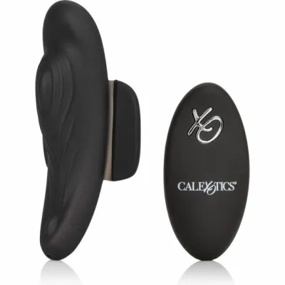 Vibrátor do kalhotek CalExotics XO Remote Lock N Play s dálkovým ovládáním, fialový