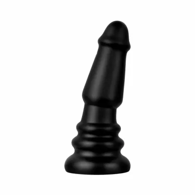 Anální kolík BUTTR Tactical II, protáhlý, s vroubkovanou základnou, černý, 26 cm - obrázek 5