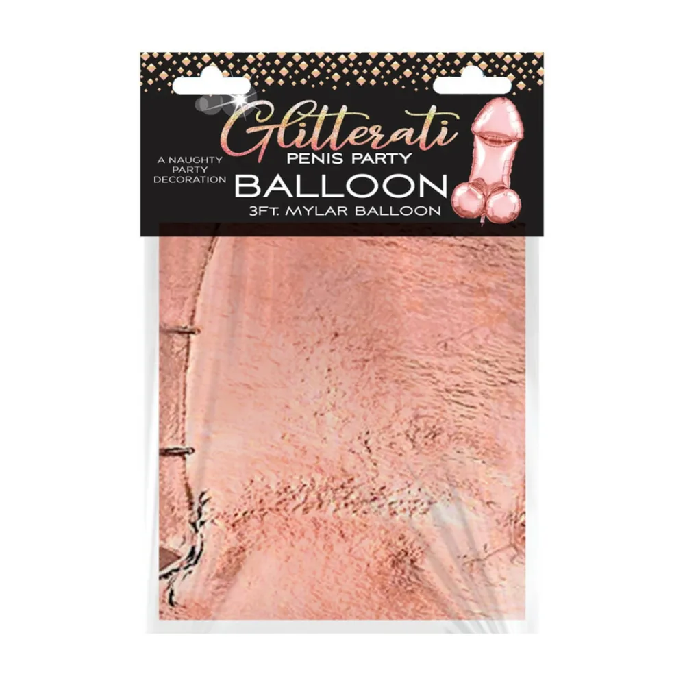 Fóliový balónek Glitterati, růžovozlatý, 90 cm - obrázek 2