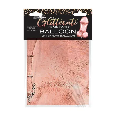 Fóliový balónek Glitterati, růžovozlatý, 90 cm - obrázek 2