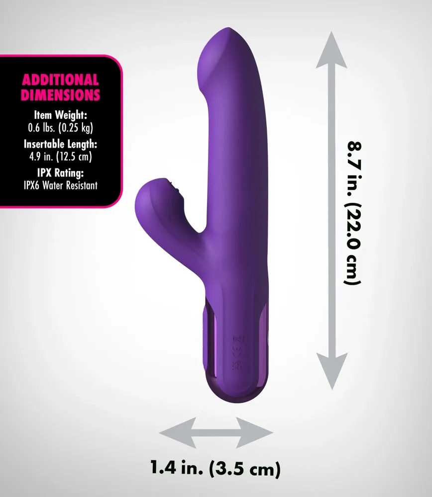 Přirážecí rabbit vibrátor Fantasy For Her Super SoniX Thruster, fialový, 22 cm - obrázek 8