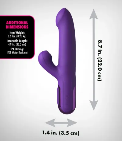 Přirážecí rabbit vibrátor Fantasy For Her Super SoniX Thruster, fialový, 22 cm - obrázek 8
