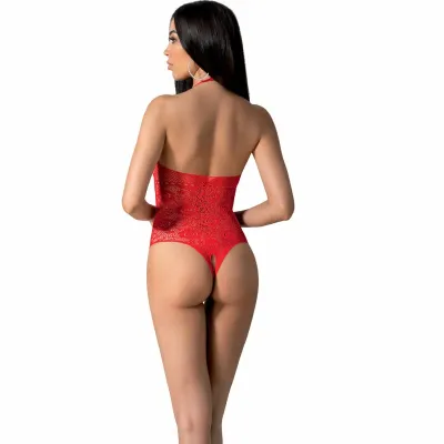 Bodystocking PASSION BS094, červený, univerzální velikost - obrázek 2