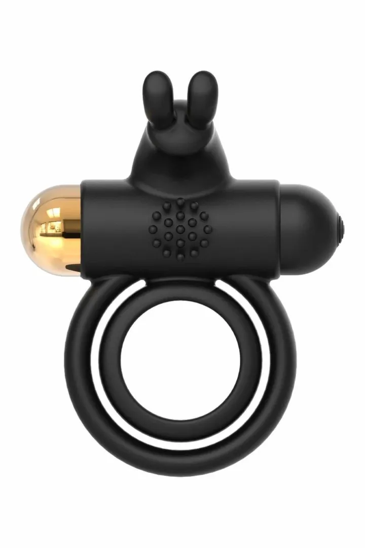 Vibrační erekční kroužek Dream Toys Elite Joel, dvojitý, nabíjecí, černozlatý - obrázek 5