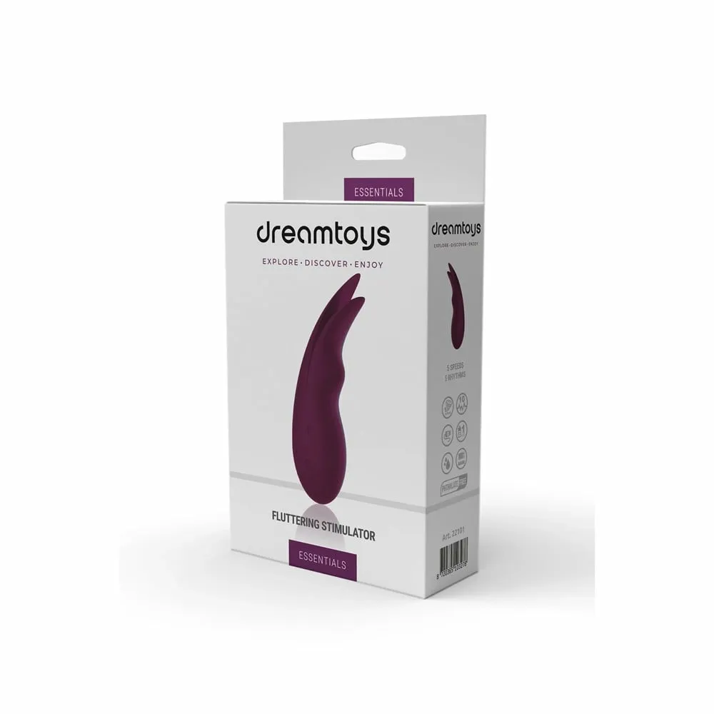 Vibrátor na klitoris Dream Toys Essentials Fluttering Stimulator, fialový, 18,5 cm