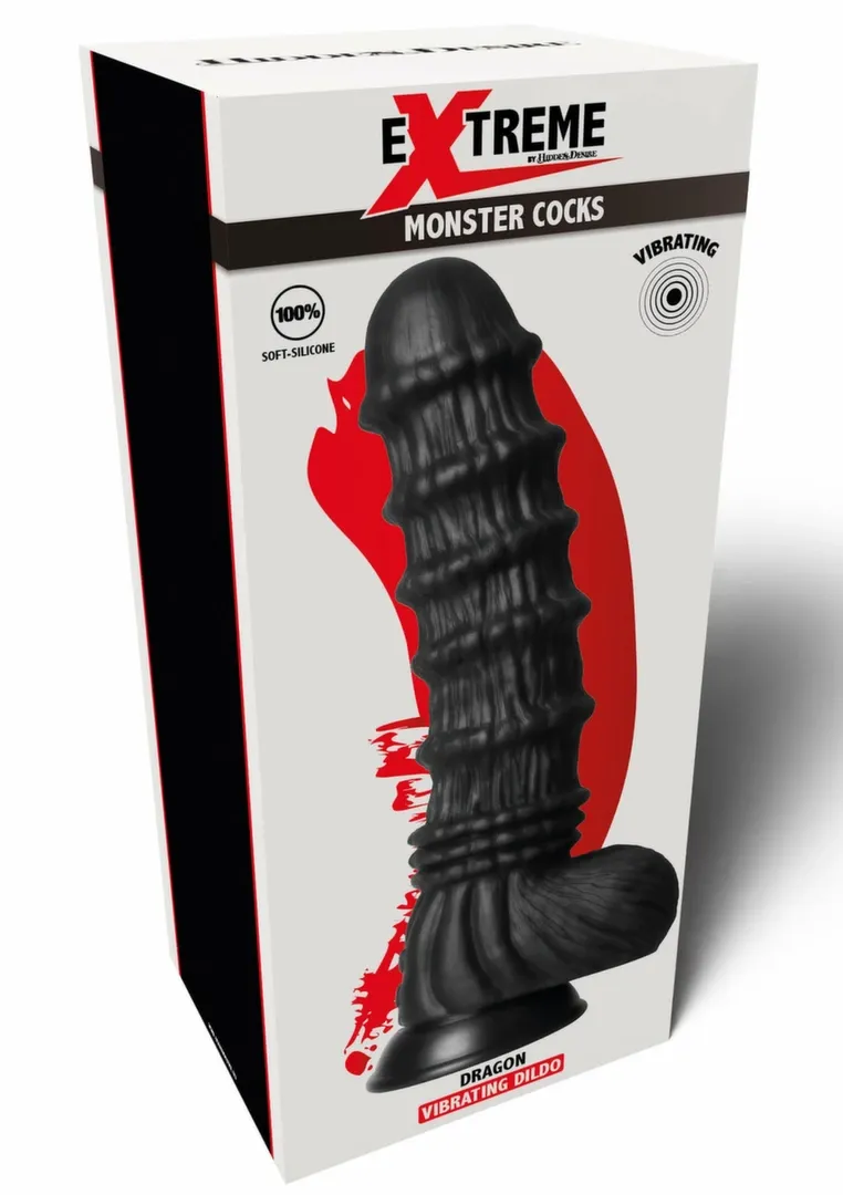 Vibrační dildo s přísavkou Hidden Desire Dragon Monster, silikon, 28 cm - obrázek 3
