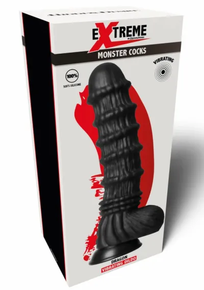 Vibrační dildo s přísavkou Hidden Desire Dragon Monster, silikon, 28 cm - obrázek 3