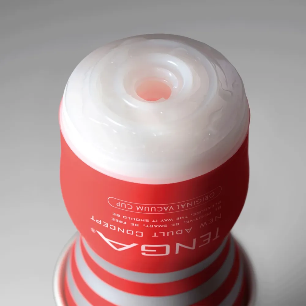 Masturbátor Tenga Original Vacuum Cup Medium, červenobílý - obrázek 2